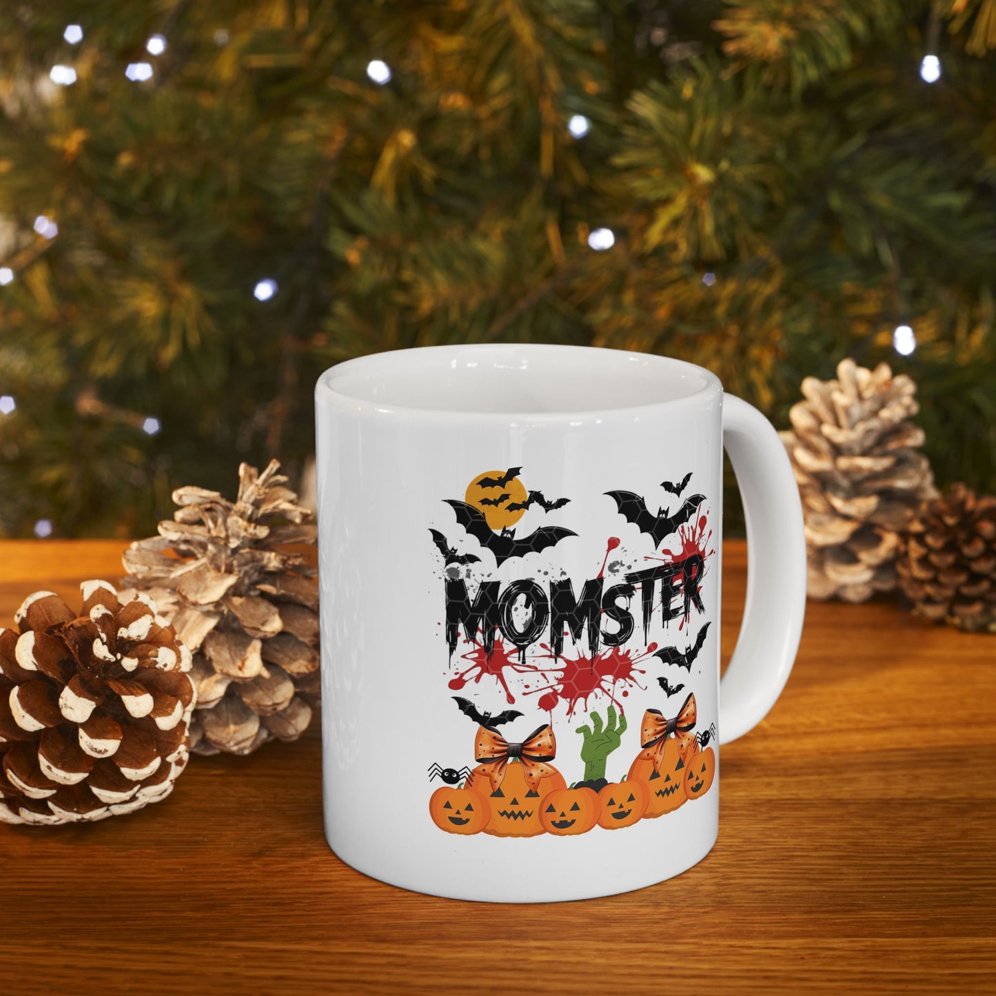 Momster Mugs, Funny Halloween Crewneck Mugs for Women