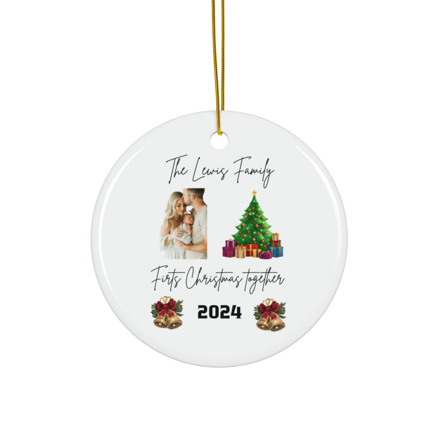 Personalized First Family Christmas Oranment