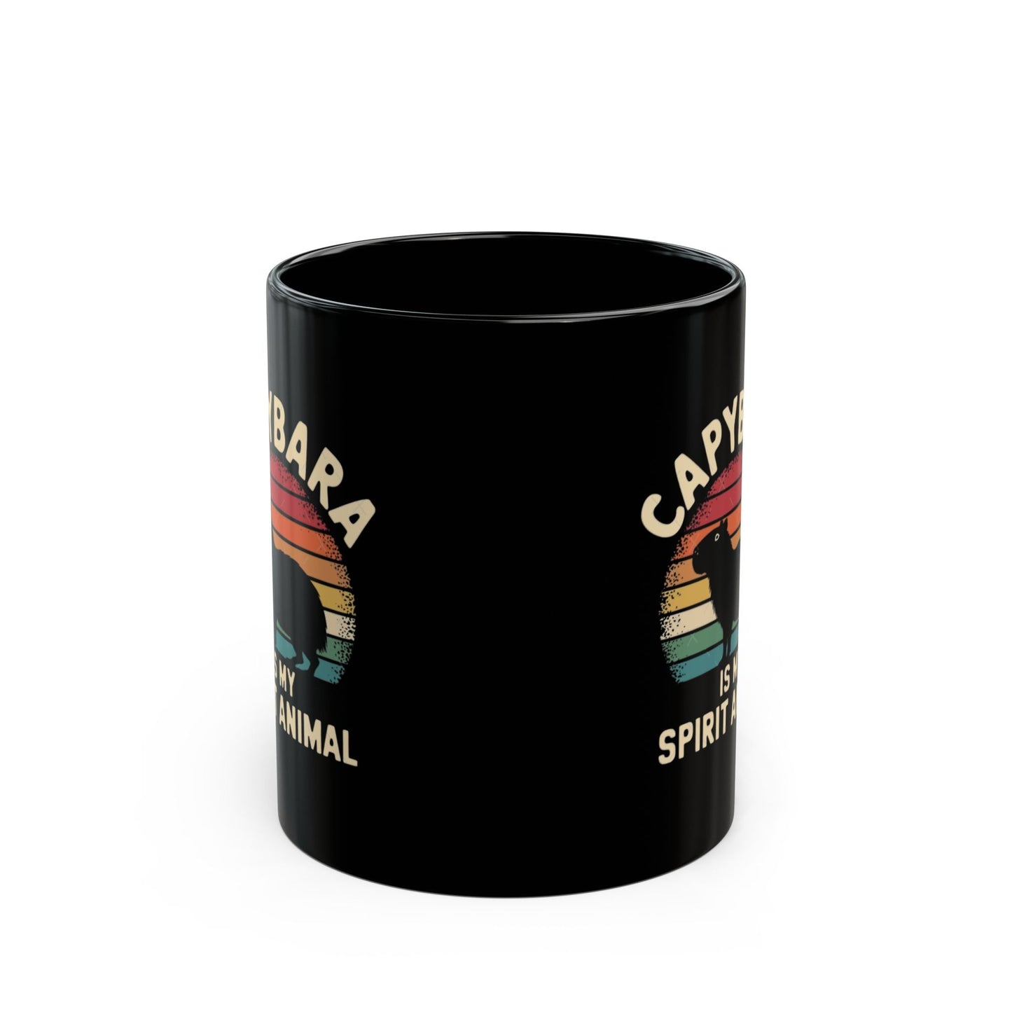 Capybara Spirit Animal Mug - Fun Black Coffee Cup for Funny Capybara Mug