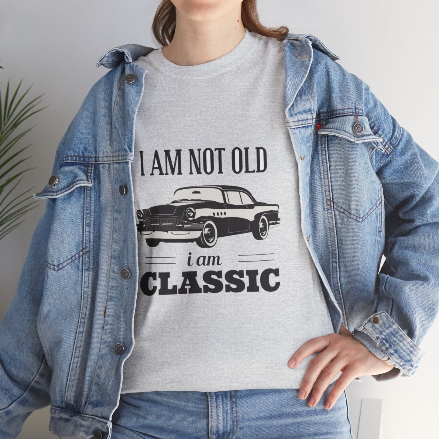 Classic Car Unisex Heavy Cotton Tee - I Am Not Old, I Am Classic Car T-Shirt