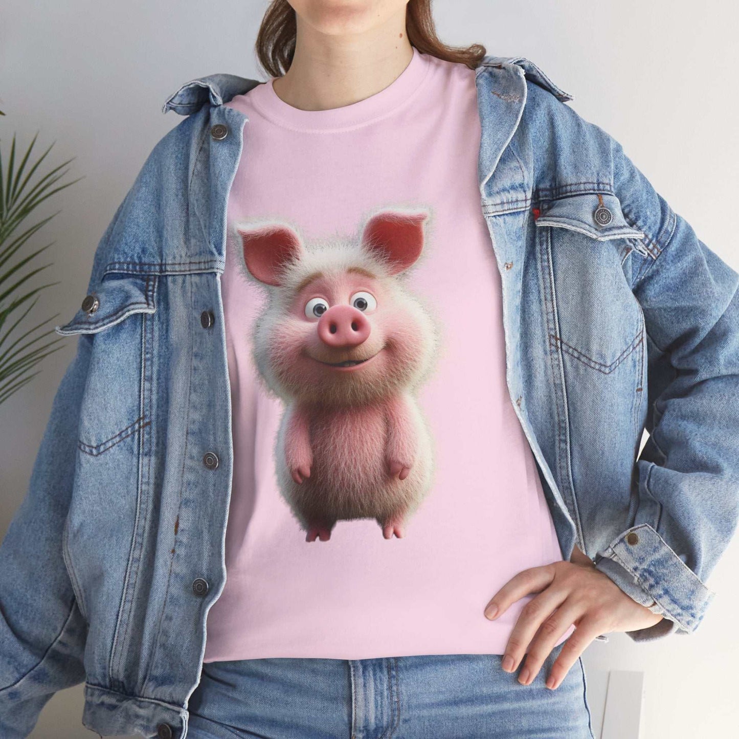 Cute pig t-shirt for animal lovers - Fun Gift for Animal Lovers, Casual Wear Pig