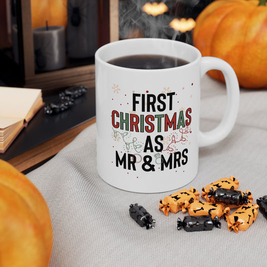 First Christmas As Mr and Mrs Christmas Mugs