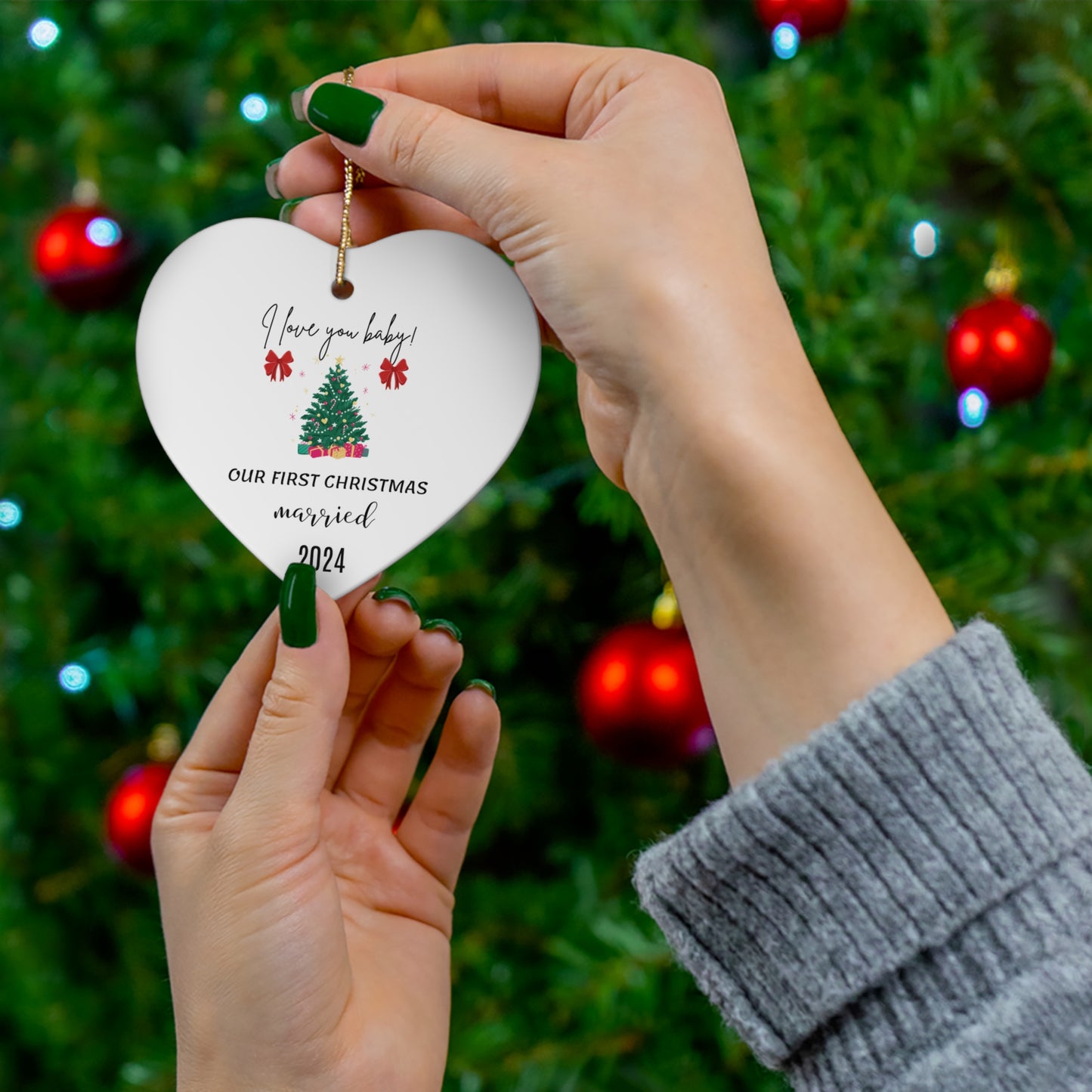 Our First Christmas Married 2024 Ornament