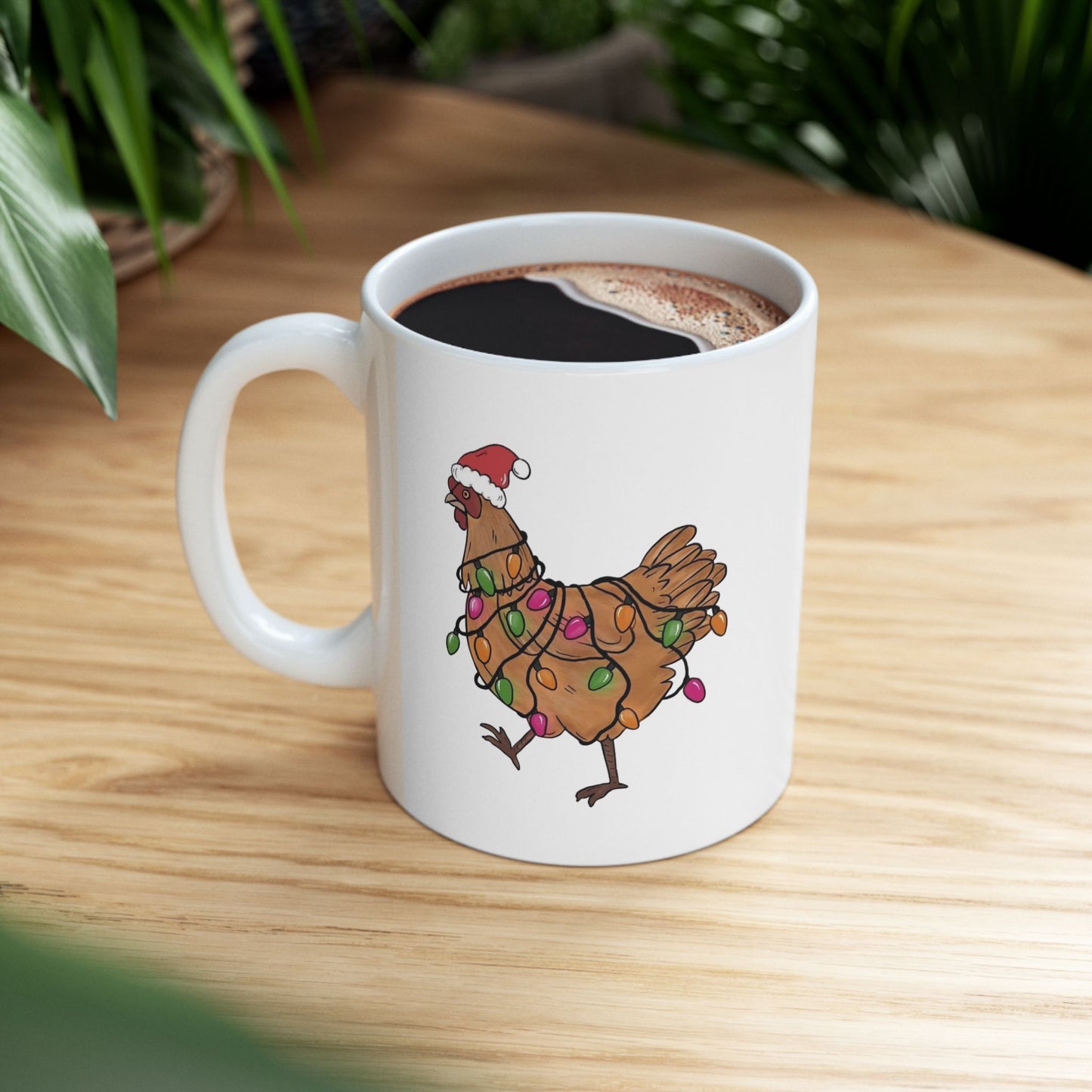 Funny Christmas Chicken Mugs