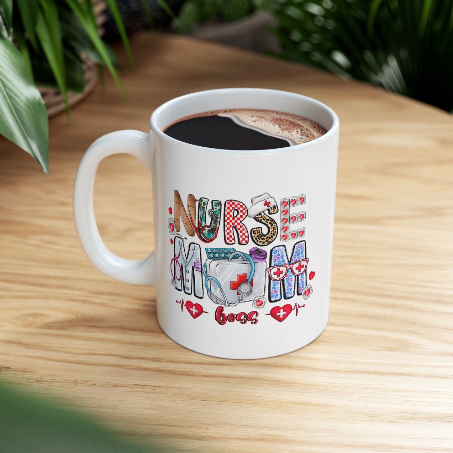 Nurse Mom Boss Mugs, Gift For Nurse Mom