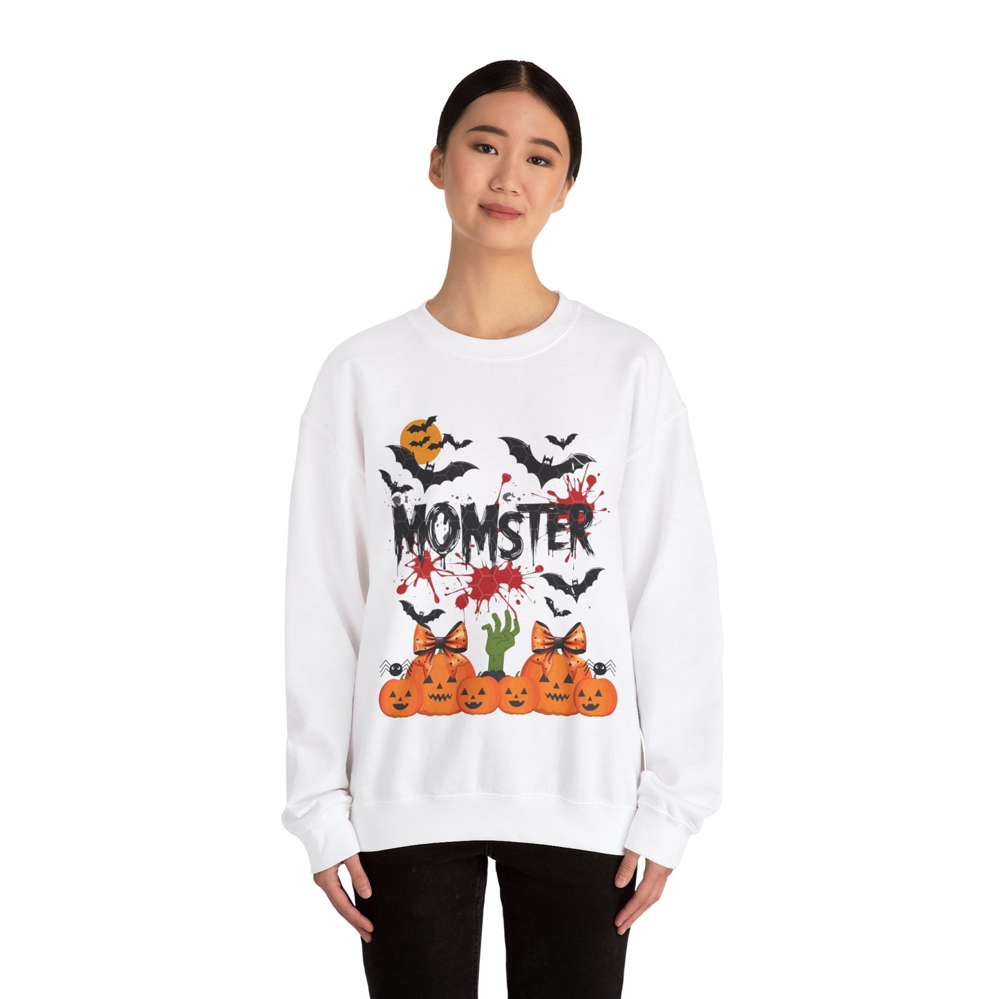 Momster Sweatshirt, Funny Halloween Crewneck Sweatshirts for Women