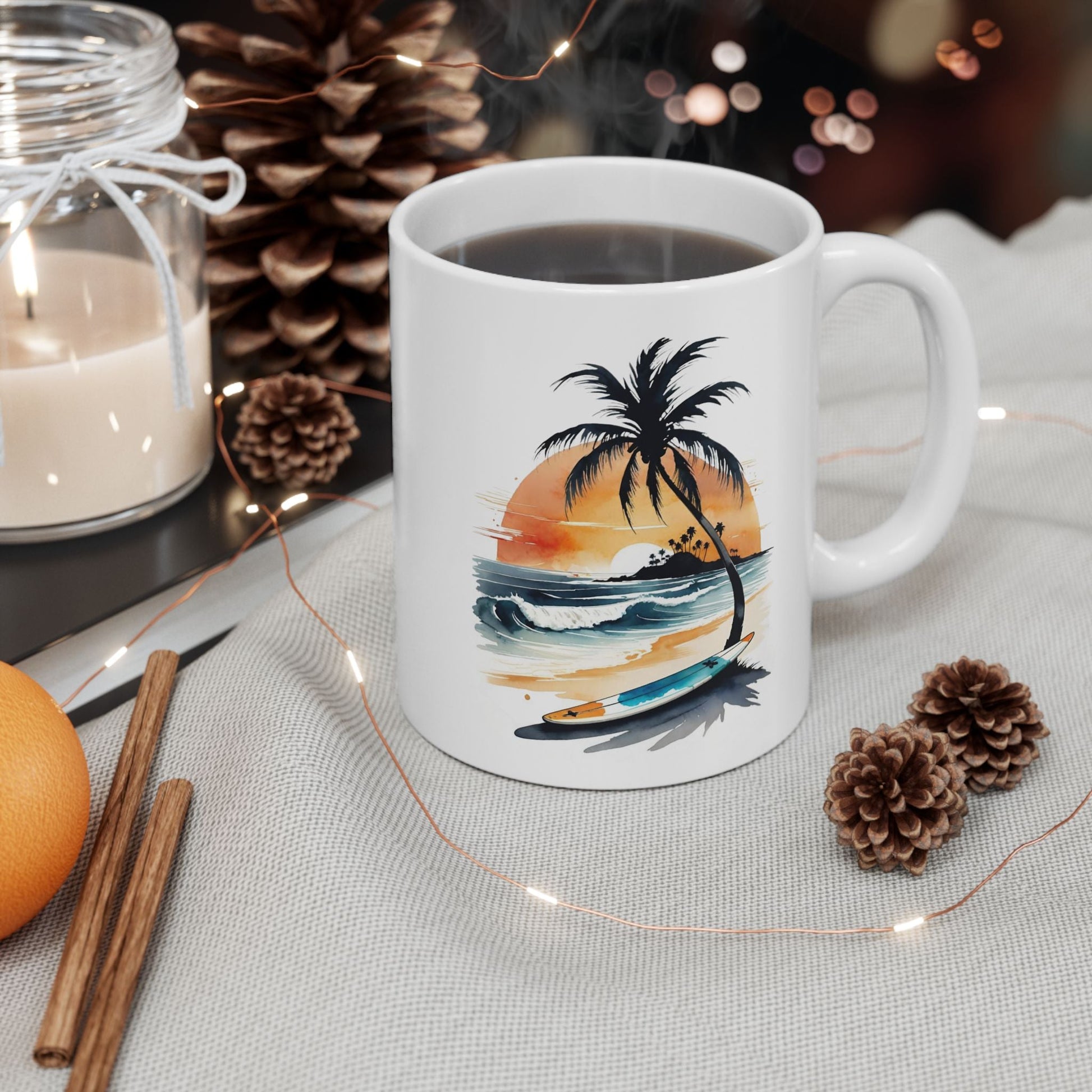 Tropical Sunset Ceramic Mug