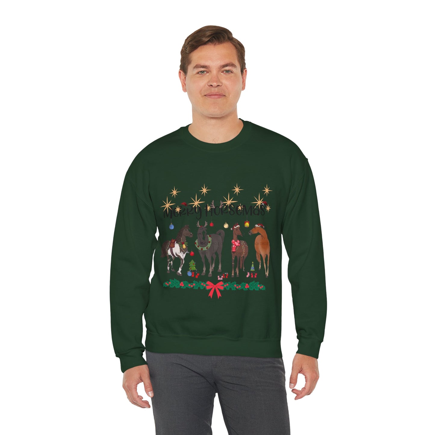 Christmas Horse Sweatshirt, Merry Horsemas