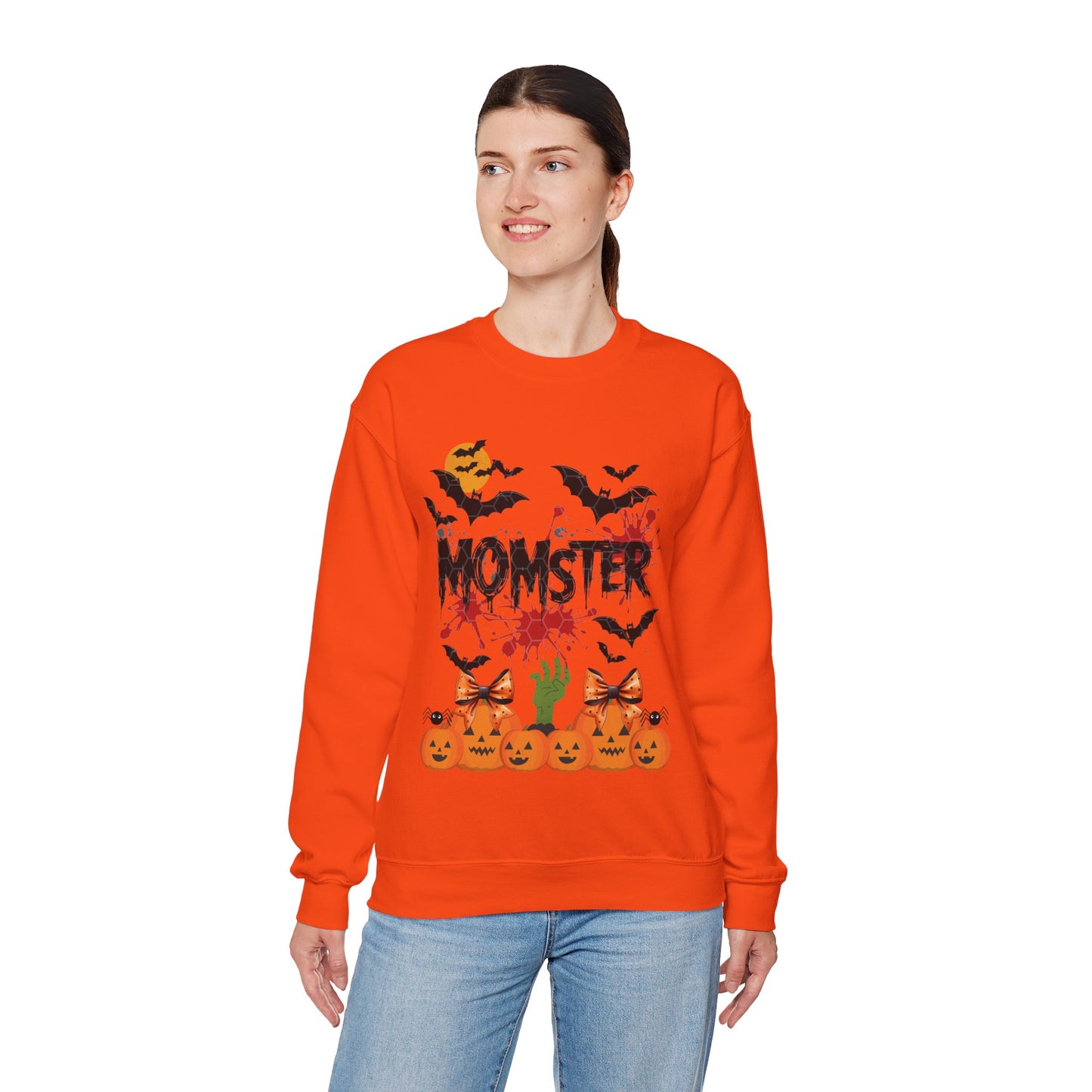 Momster Sweatshirt, Funny Halloween Crewneck Sweatshirts for Women