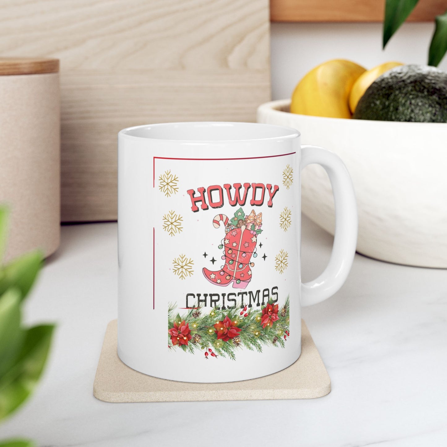 Howdy Christmas Mugs