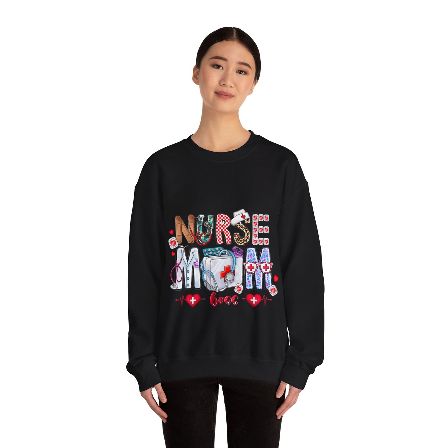 Nurse Mom Boss Sweatshirt, Gift For Nurse Mom