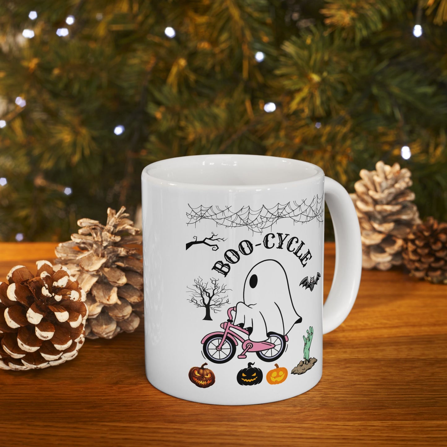 Boo-Cycle Mugs, Halloween Mugs