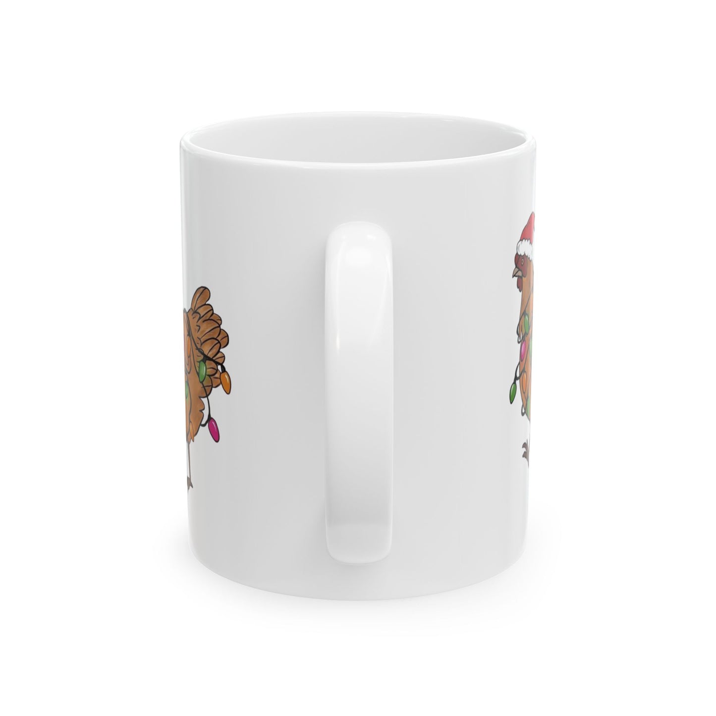 Funny Christmas Chicken Mugs