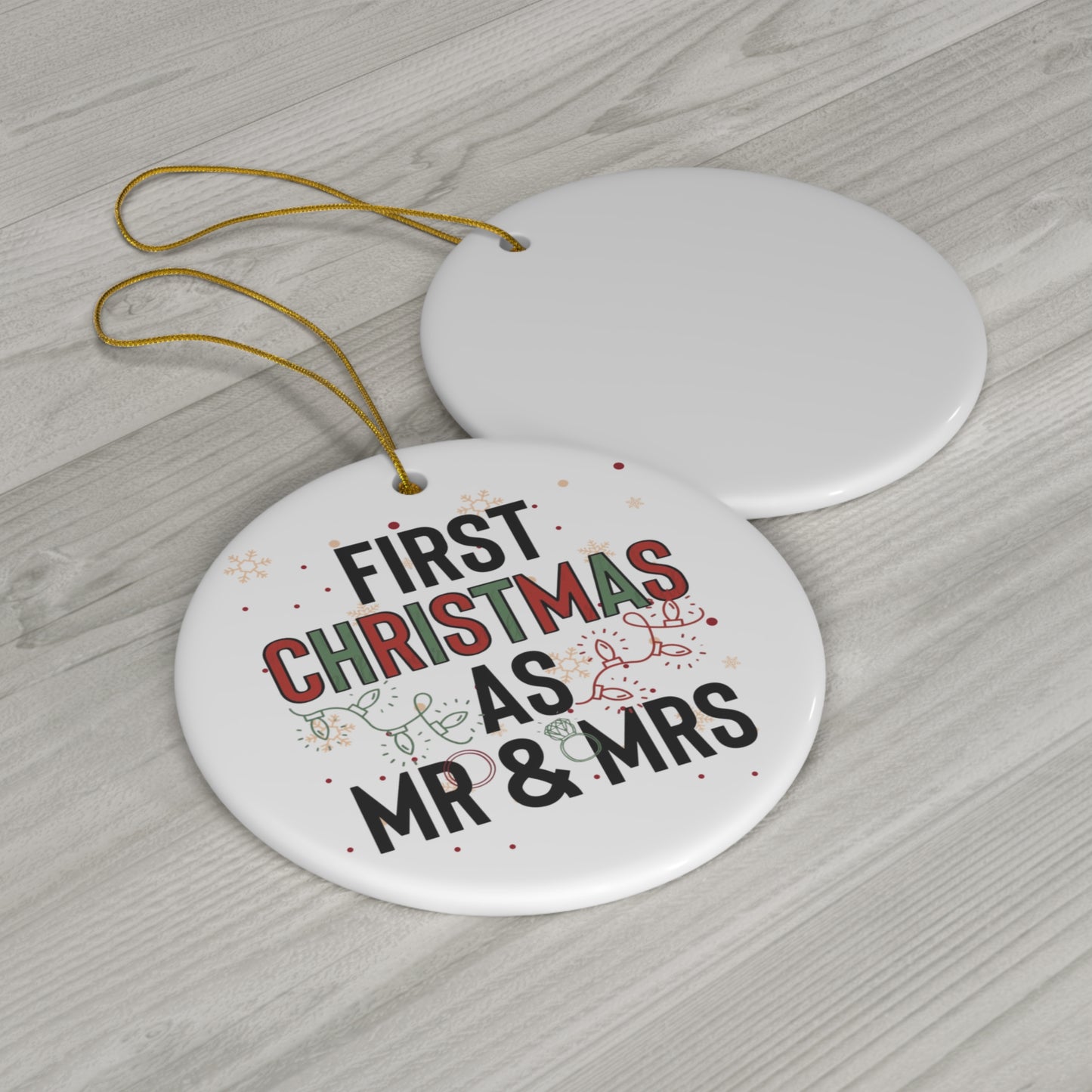 First Christmas As Mr and Mrs Christmas Ornaments