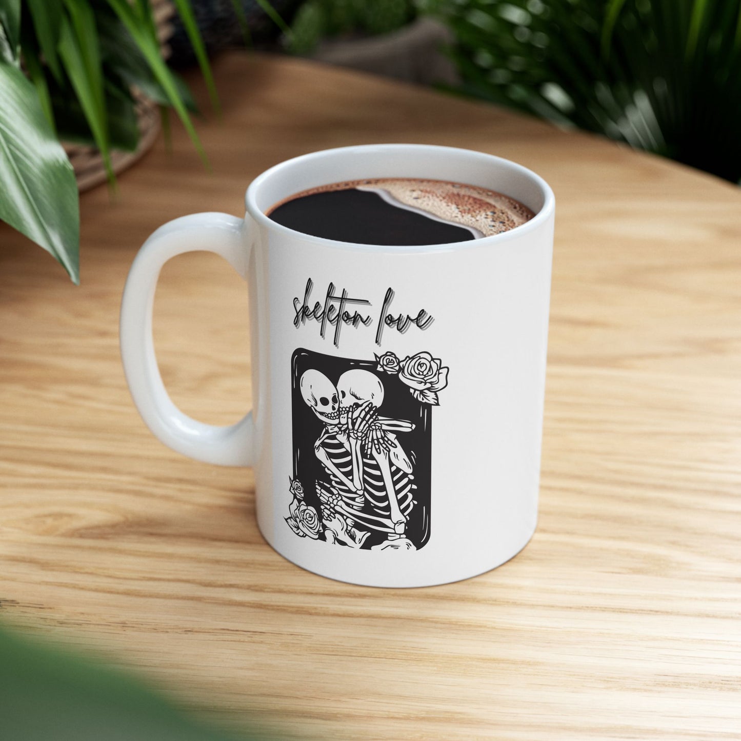 Skeleton Love Mugs, Halloween Party Skeleton Mugs, Halloween Fall Gift, Funny Skeleton Tee, , Skeleton Funny Mugs, Family Love Funny Tee