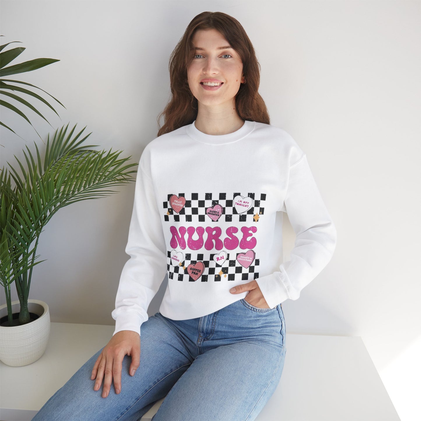 Love Nurse Retro Sweatshirt, Retro Comfort Nurse Gift