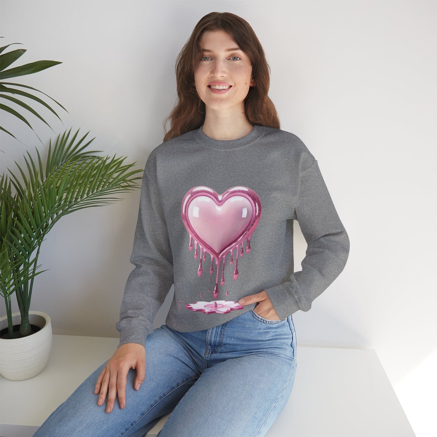 Drippy Heart Valentines Day Sweatshirt, My Heart Valentines Day Gift