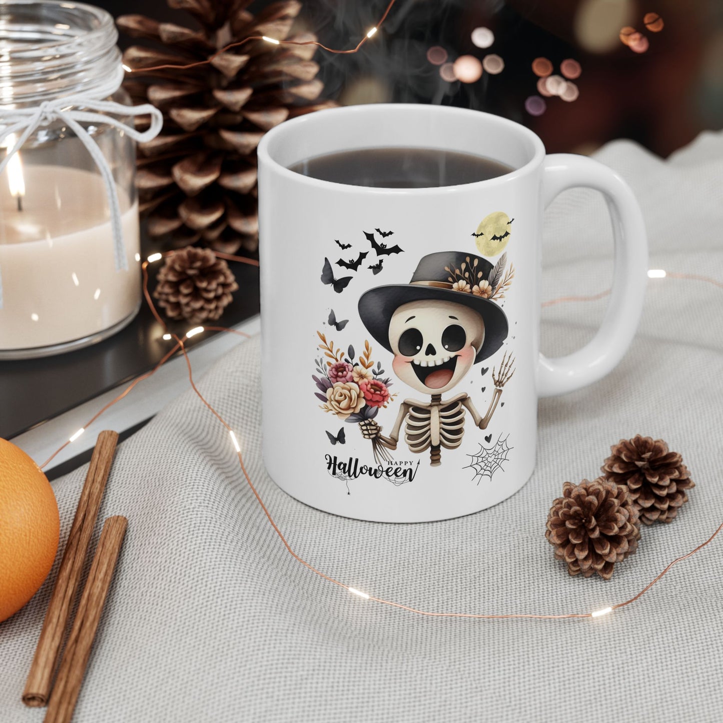 Funny Skeleton Kids Halloween Mugs