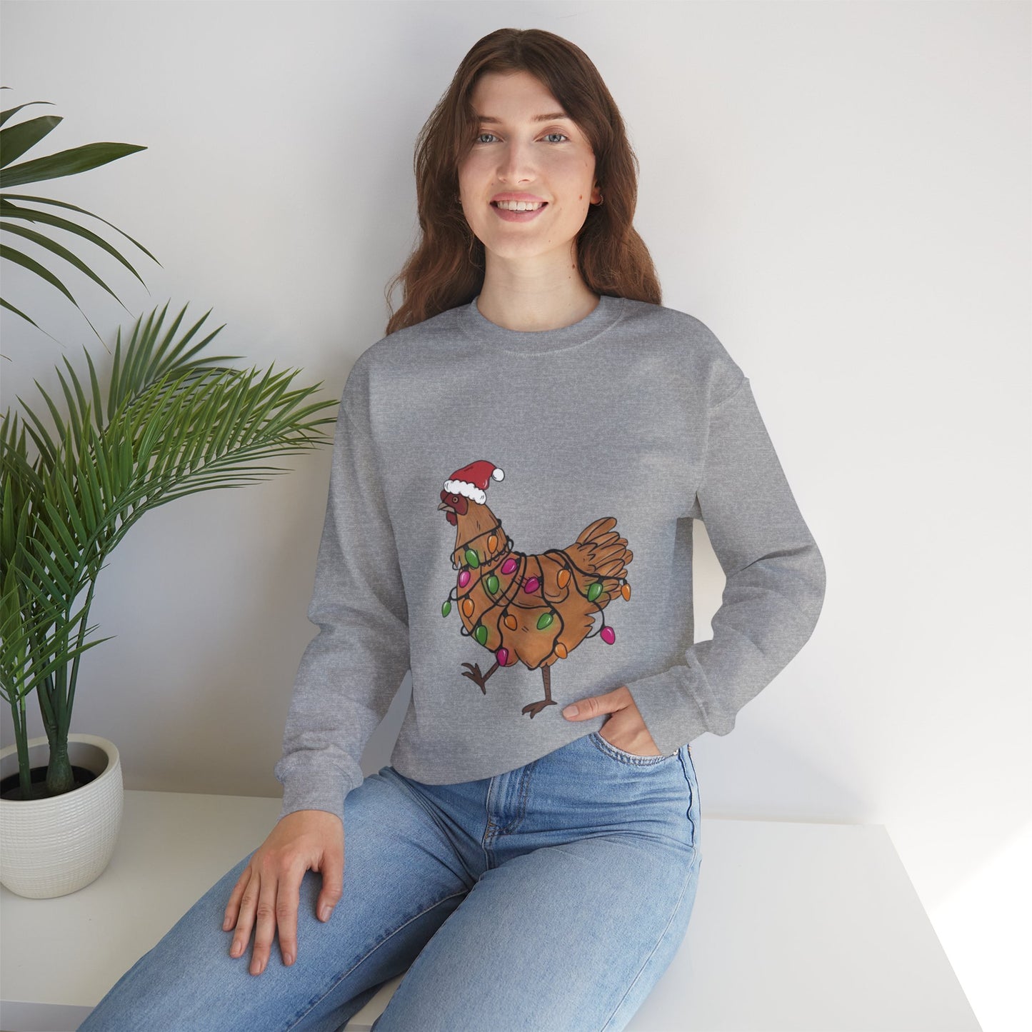 Funny Christmas Chicken Sweatshirt