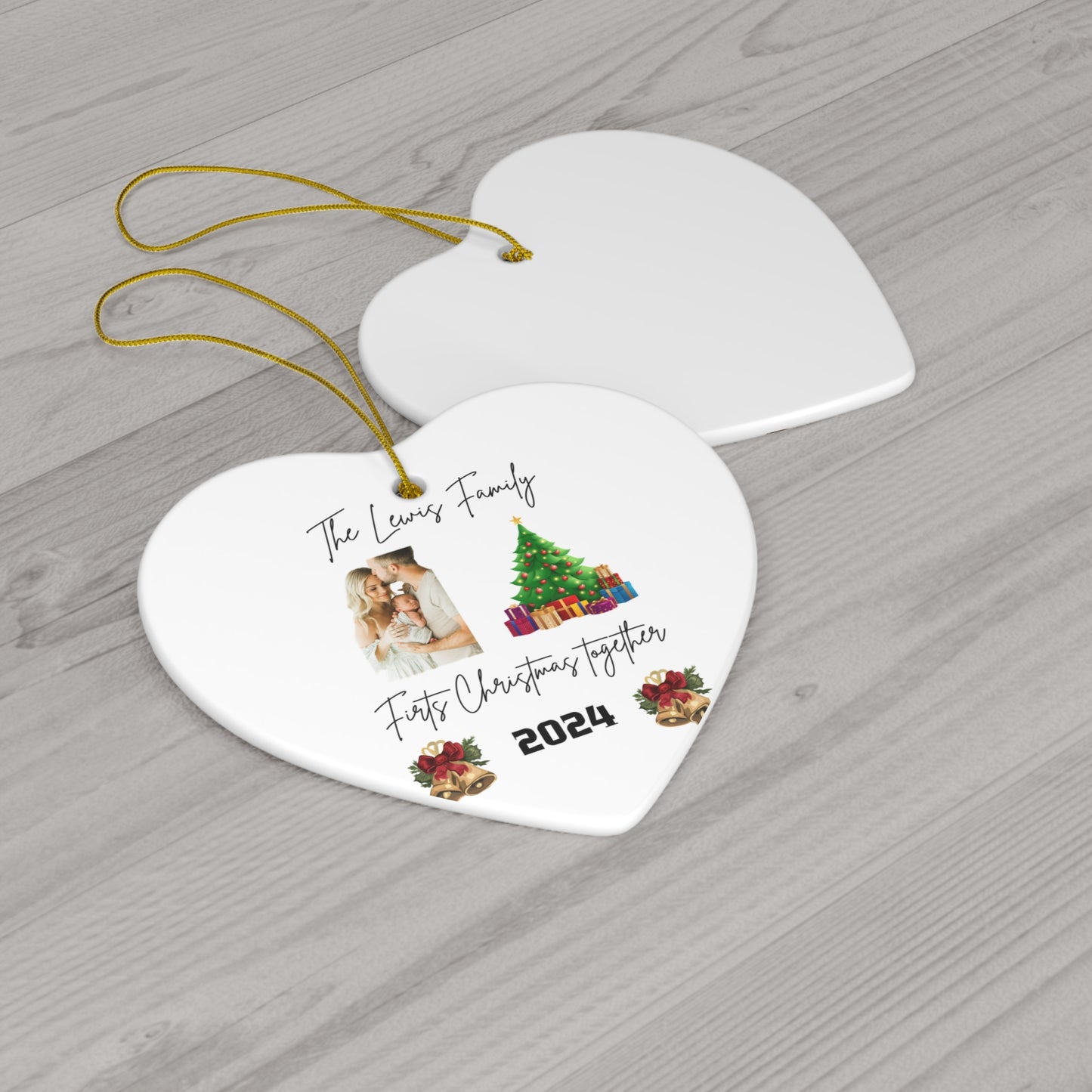 Personalized First Family Christmas Oranment