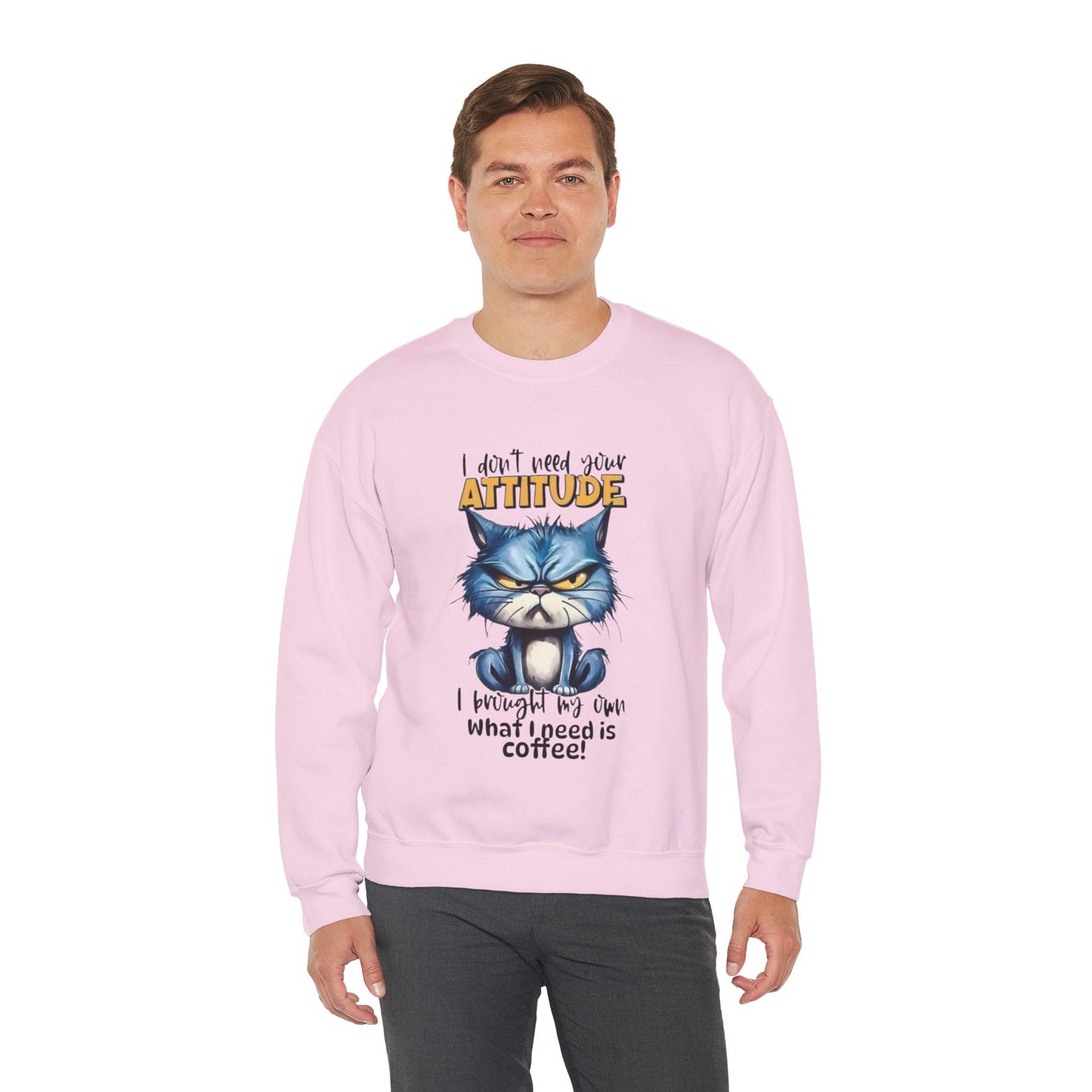 Funny Coffee Attitude Unisex Crewneck Sweatshirt