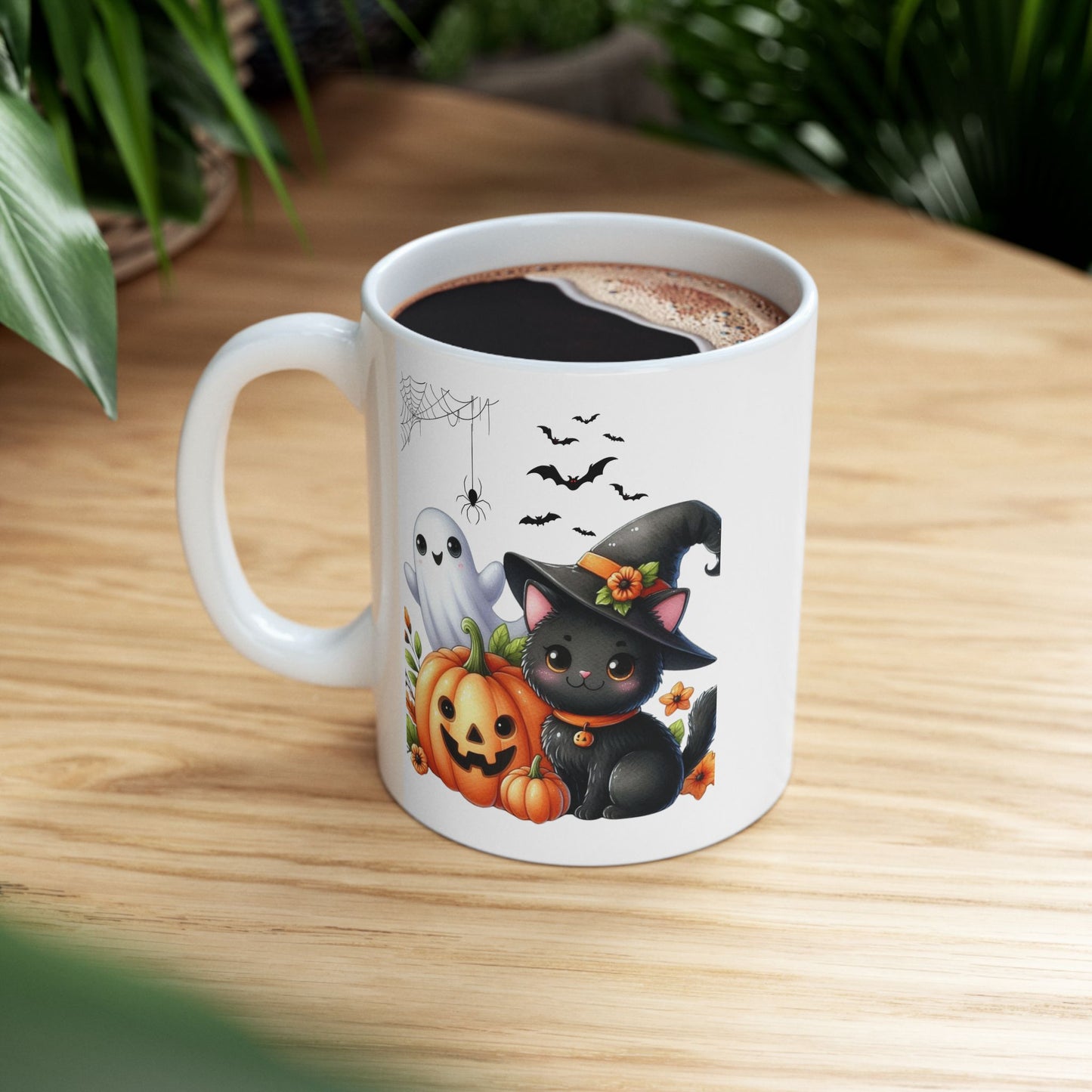 Mugs Halloween, Cool Halloween Cat Mugs, Cat Lover Mugs, Black Cat Mugs, 2024 Spooky Seas, Autumn Gift, Mugs Gift