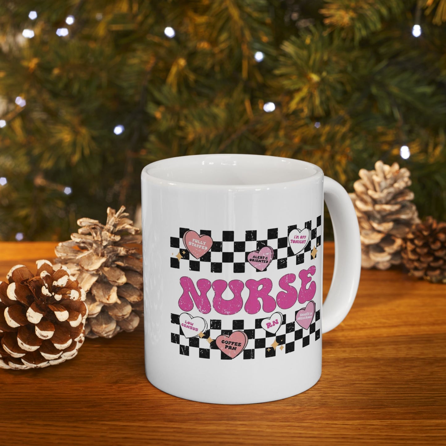 Love Nurse Retro Mugs, Retro Comfort Nurse Gift