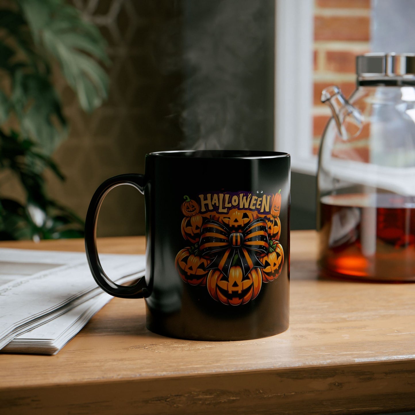 Halloween Mugs, Retro Halloween Pumpkin Mugs