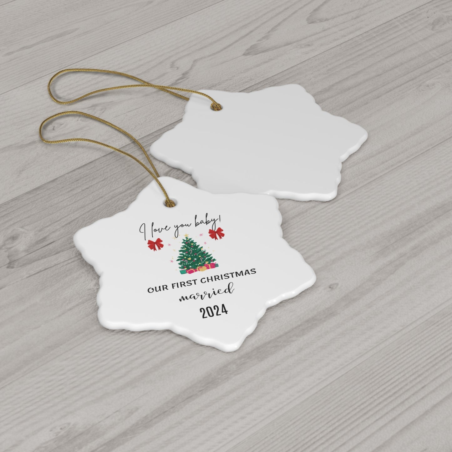 Our First Christmas Married 2024 Ornament