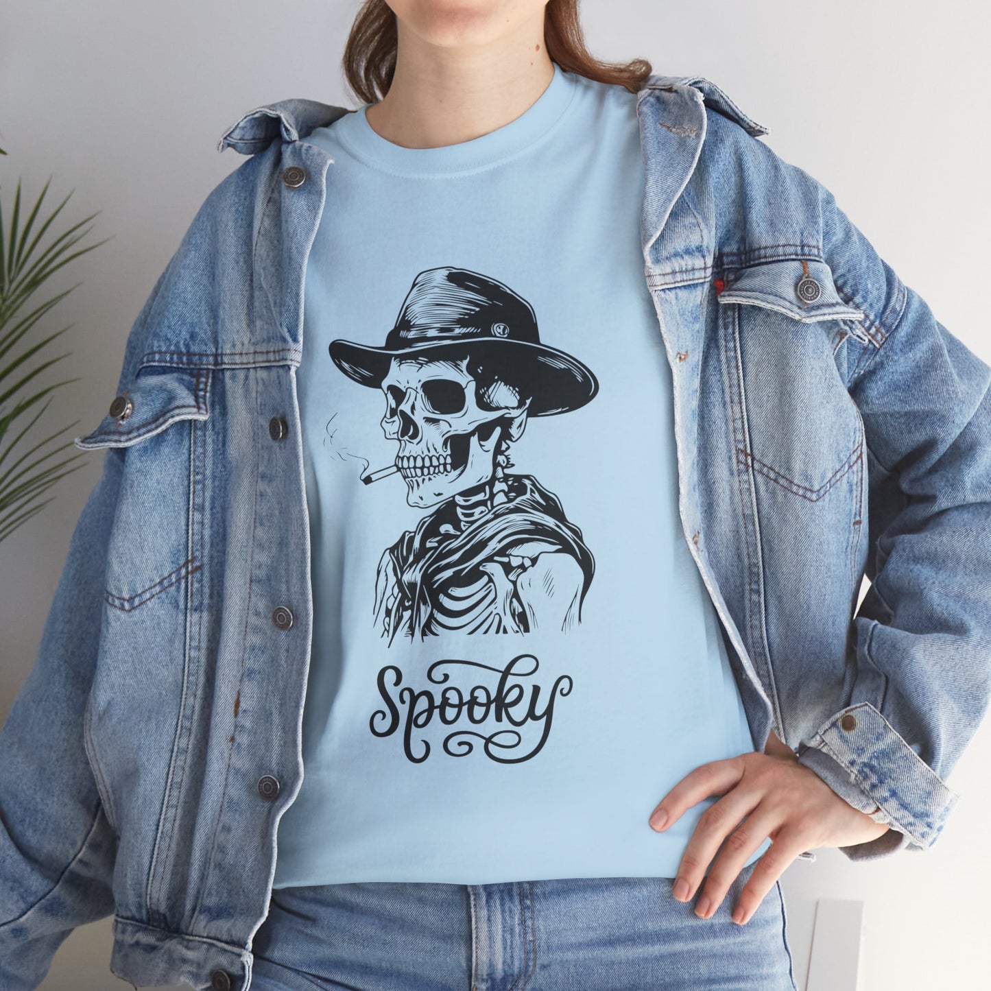 Spooky Season, Skeleton Shirt, Cool Skeleton Smoking Cigarette T-Shirt, Pumpkins Halloween T-Shirt, Spooky Skeleton Design, Halloween Party Shirt, Trendy Fall Tee