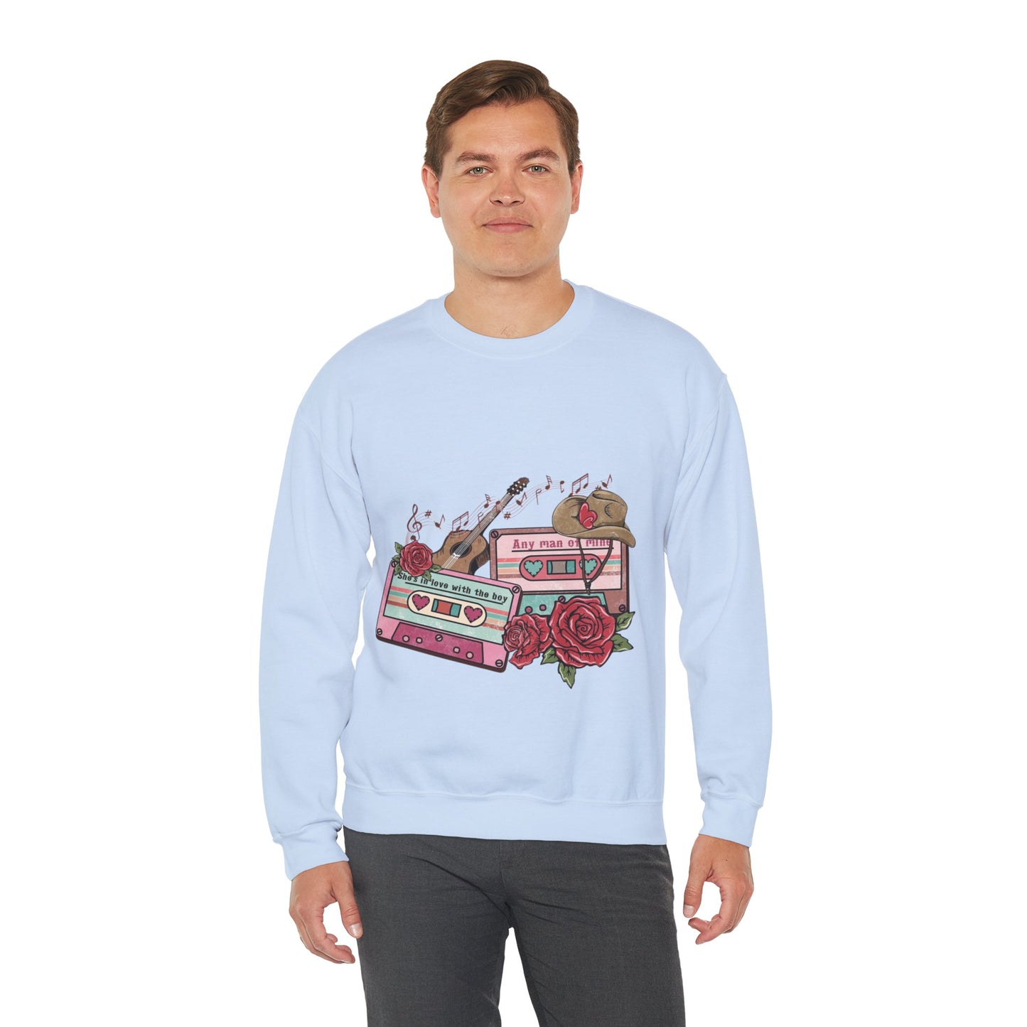 Country Music Love Songs Sweatshirt, Retro Cowboy Cassette Love Gift