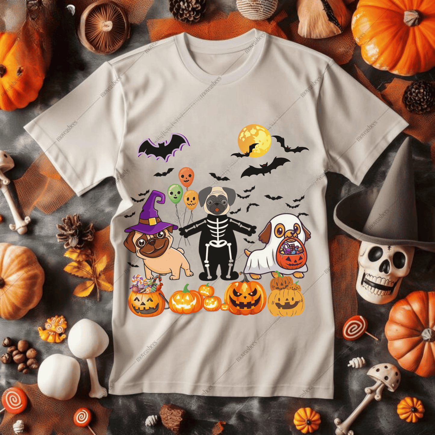 Spooky Season Ghost Dogs Halloween Pumpkin Tshirt, Halloween Dog T-Shirt, Ghost Dog Tee, Pumpkin Shirt, Cute Dogs Tees, Animal Lovers Gift