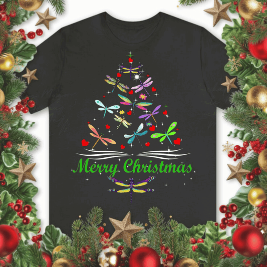 Christmas Dragonfly Shirt, Dragonfly Gift