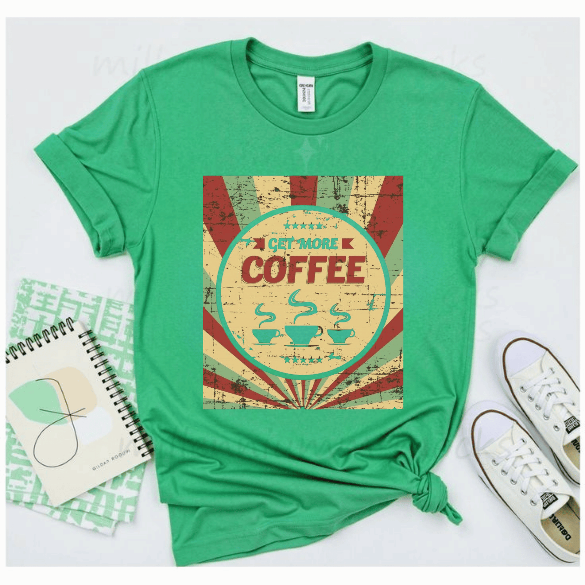 Get More Coffee Unisex Heavy Cotton Tee - Comfortable shirt for coffee lovers, perfect for every occasion