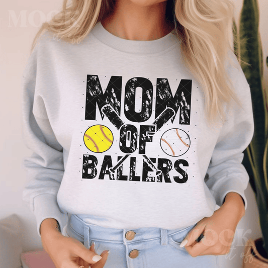 Mom of Ballers Crewneck Sweatshirt
