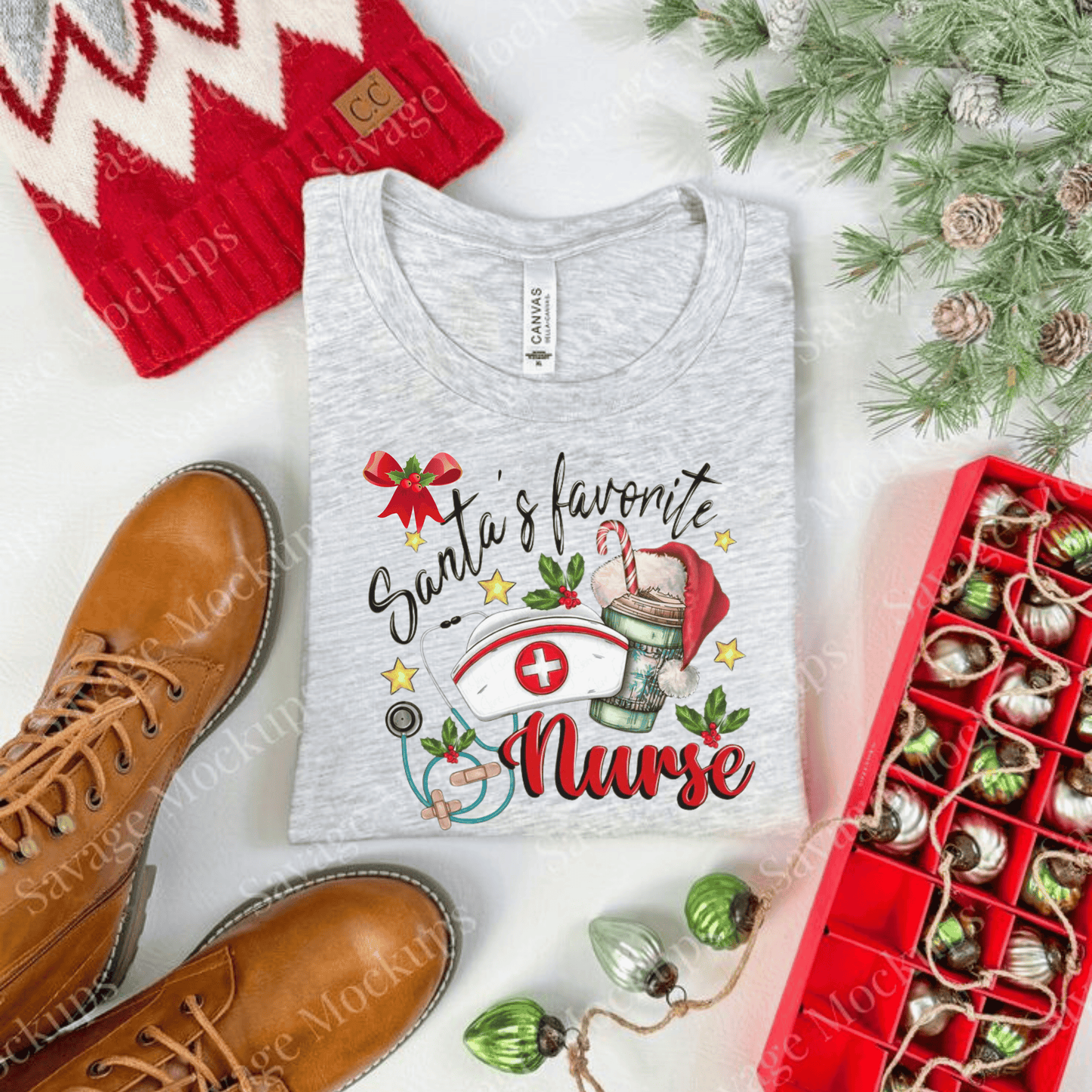 Santa's Favorite Nurse Shirt