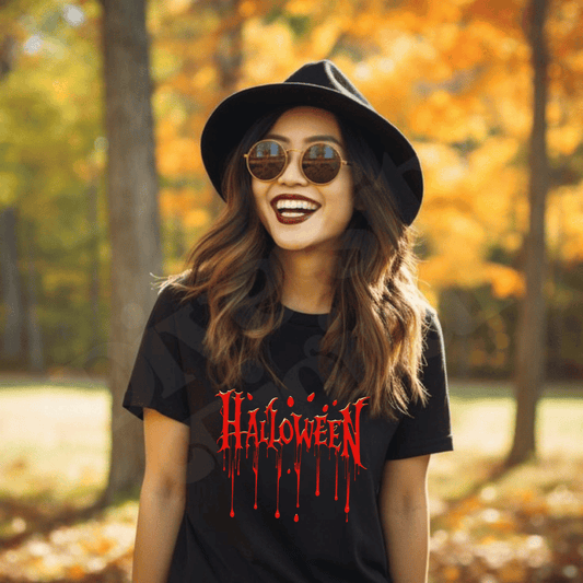 Halloween Blood Drip Unisex Heavy Cotton Tee