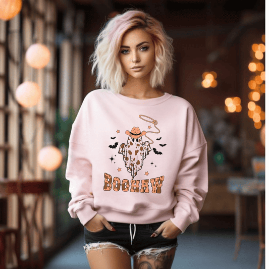 Boo Hoo Cowboy Halloween Sweatshirt