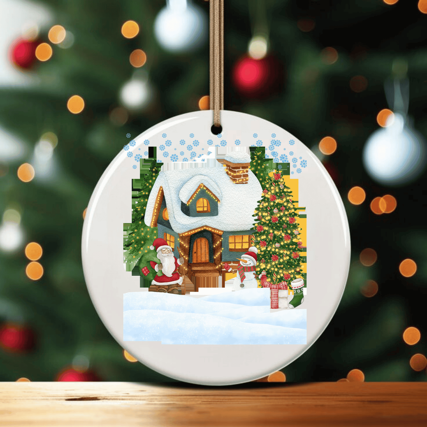 Santa Retro Christmas Ornaments