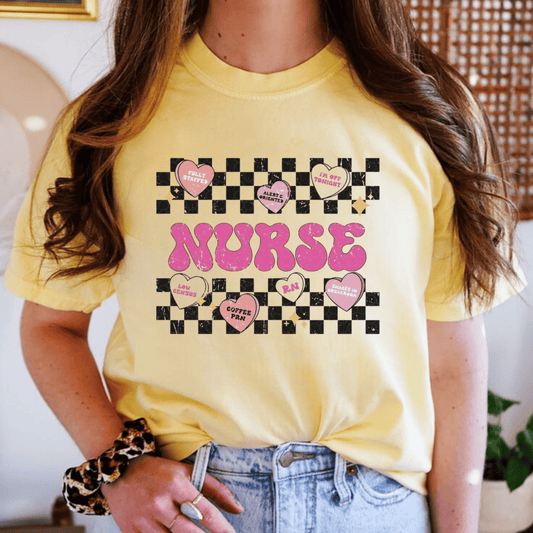 Love Nurse Retro T-Shirt, Retro Comfort Nurse Gift