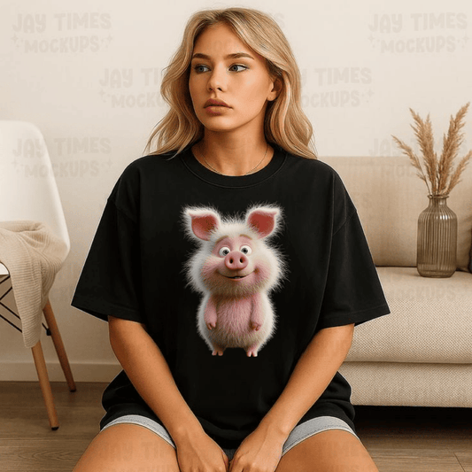 Cute pig t-shirt for animal lovers  