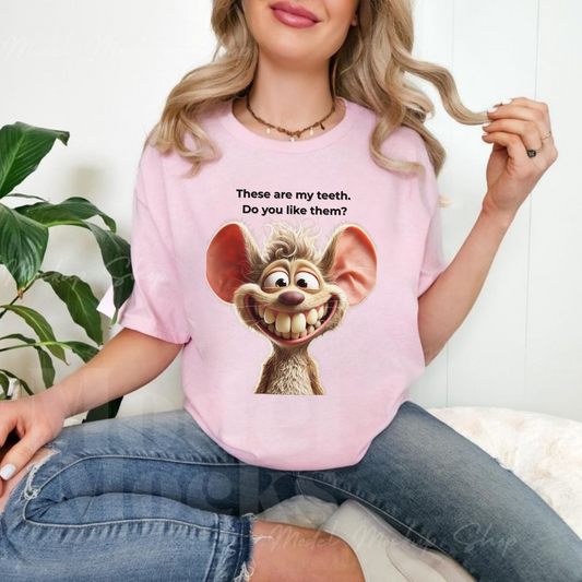 Funny Teeth Cartoon T-Shirt