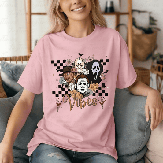 Retro Horror Vibes Unisex Heavy Cotton Tee