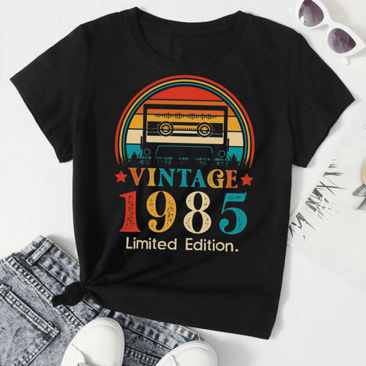 Vintage 1985 Limited Edition Tee – Retro Heavy Cotton T-Shirt for Men & Women