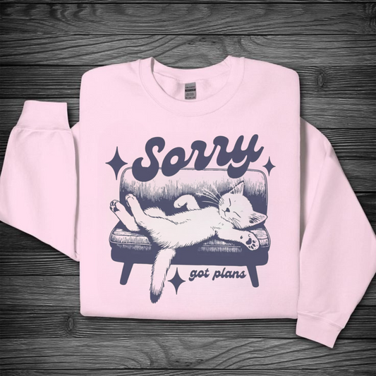 Soft and stylish Sorry Ive Got Plans Unisex Heavy Blend Crewneck Sweatshirt