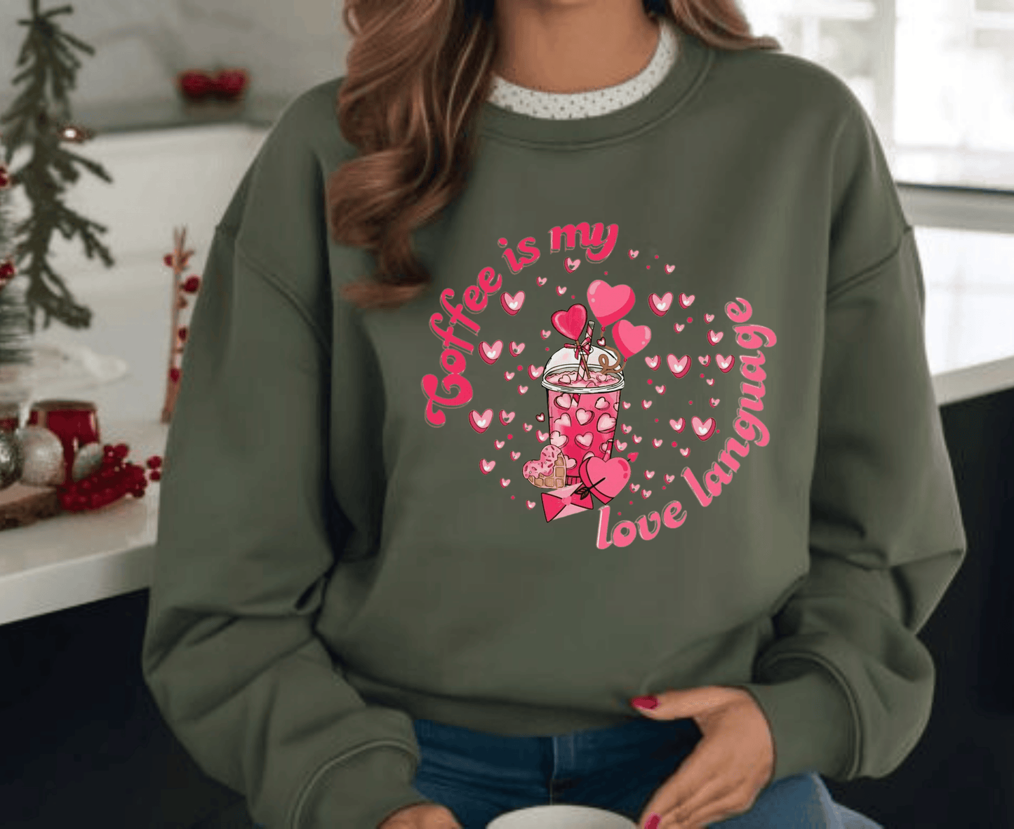 Coffee Is My Love Language Sweatshirt, Coffee Lover Gift