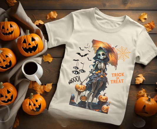 Girl Skeleton Shirt for Halloween