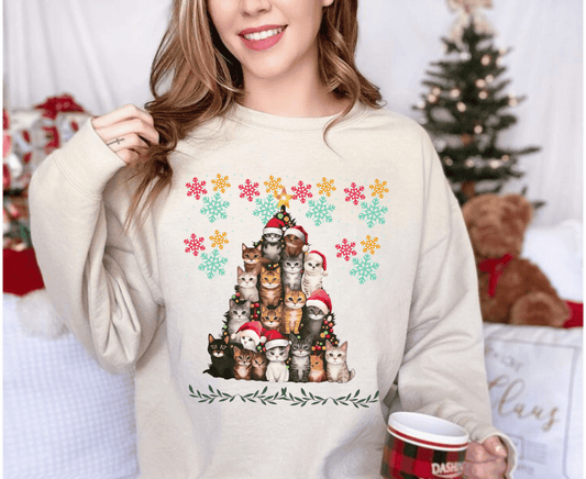 Funny Cats Christmas Sweatshirt