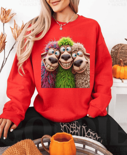 Playful Sheep Crewneck Sweatshirt