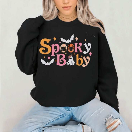 Spooky Baby Sweatshirt – Cozy and fun pregnancy Halloween outfit, perfect as a Pregnant Halloween Gift.